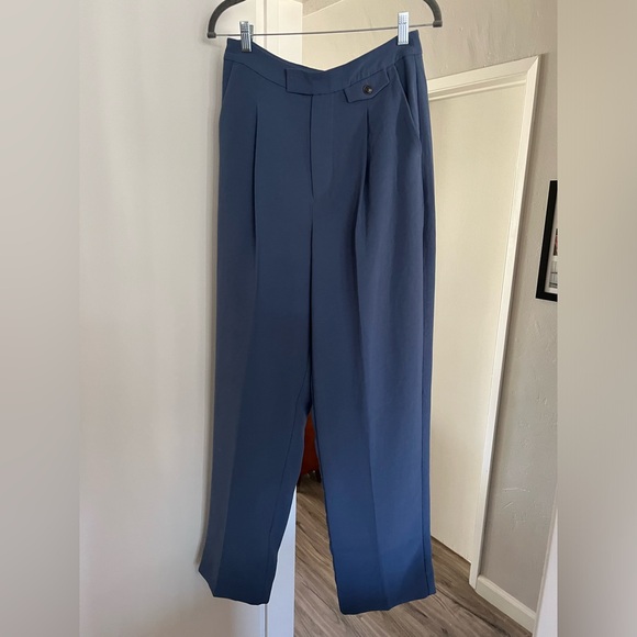 Madewell Tall Rosedale High Rise Straight Pant in Crepe Nighttime - Picture 6 of 11